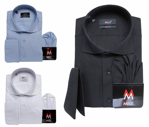 Haifischkragen slim fit hemd - slim-fit,