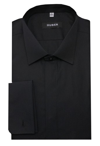Huber smokinghemd schwarz - smokinghemd,